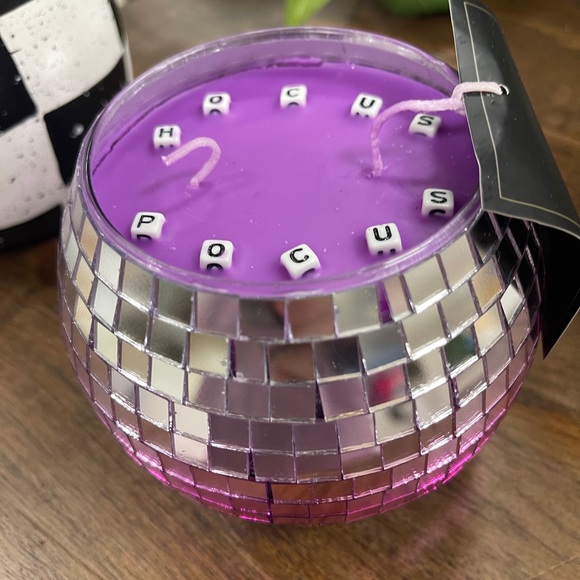 Christian Siriano Halloween Purple Ombre Hocus Pocus Disco Ball 🪩 Candle NWT - Picture 3 of 5